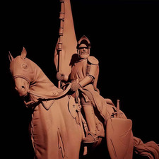 Modellino resina cavaliere - resina,