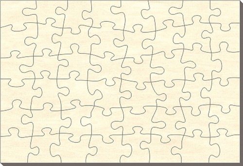 Puzzle legno bianco - puzzle,