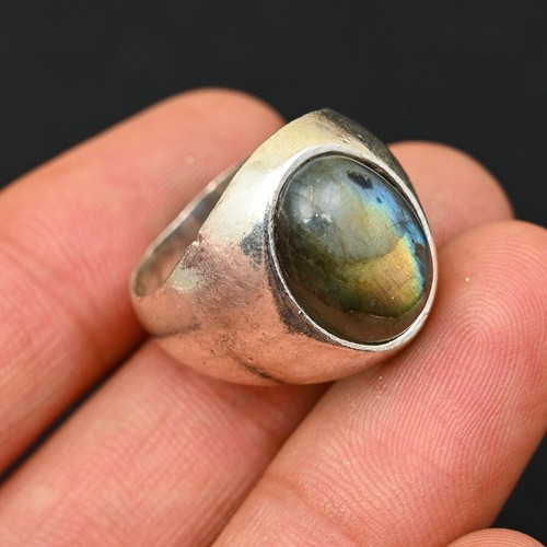 Anello uomo labradorite - uomo,