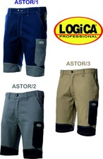Pantaloncini bermuda Logica ASTOR stretch multitasche da lavoro elasticizzato