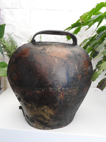 Large antique cow bovine bell - antique,