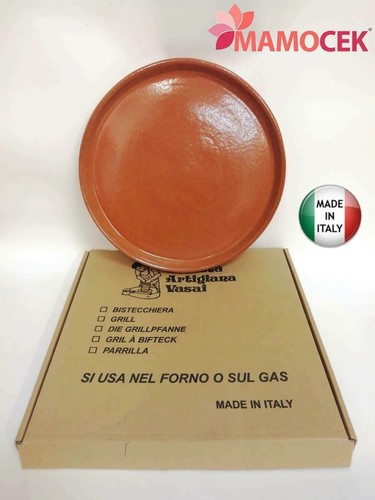 Teglia bistecchiera terracotta - bistecchiera,