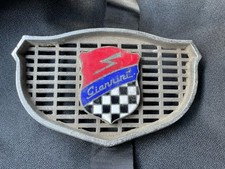 Fregio originale Giannini mascherina metallo fiat 500 D 1 serie Stemma Griglia