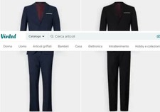 ABITO COMPLETO UOMO NERO E BLU