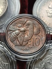 10 centesimi 1927 Ape - Vittorio Emanuele III  FDC RAME ROSSO Coin Copper Italy