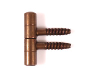 PRL) 32x CERNIERA A VITE 2 GAMBI 37mm AGB PORTE SERRAMENTI LEGNO FINITURA BRONZO