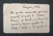 Biglietto autografo