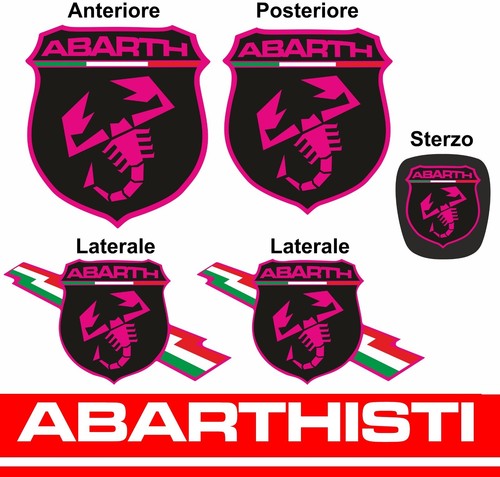 Abarth kit copriloghi adesivi - kit,