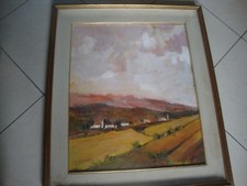 LUIGI GILIBERTO  OLIO SU TELA DI JUTA  PITTORE BERGAMASCO