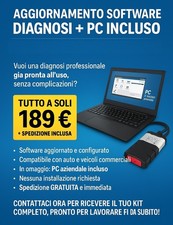  DIAGNOSI AUTODIAGNOSI MULTIMARCA UNIVERSALE OBD AUTO CAMION SOFTWARE + PC 