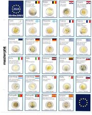 NEW !! KIT FOGLIO AGGIORNAMENTO 2 EURO COMMEMORATIVI 2024 - EURO JUNIOR  NEW !!