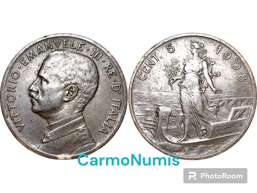 Italia centesimi 1908 roma - 1908,,