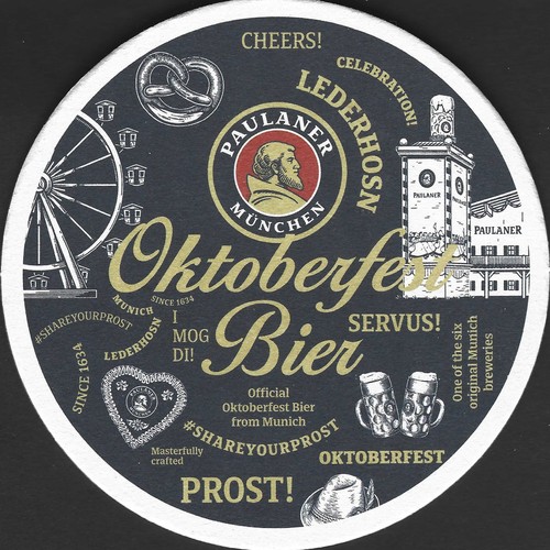 Sottobicchiere birra paulaner - sottobicchiere,