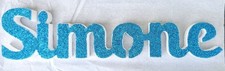 Nome personalizzato, Scritta in polistirolo Glitterata ,Per Feste, SIMONE