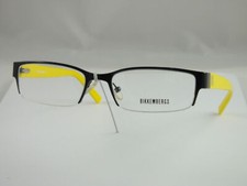 OCCHIALI DA VISTA BIKKEMBERGS BK 016 01 NERO E GIALLO NUOVI ORIGINALI UOMO DONNA