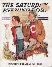 SEPT 23 1939 Hitch Hiking to University SATURDAY EVENING POST COVER ONLY #1