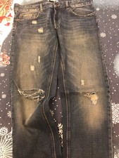 Mauro Grifoni Jeans Mod Rocco,Vintage Distressed Quality Denim, Come Nuovi! Sz35