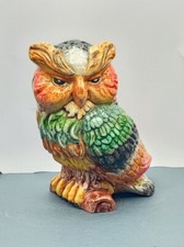 Gufo in Ceramica di Caltagirone - 25cm di altezza, 18cm di larghezza