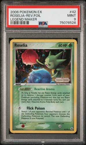 Roselia reverse holo psa - reverse, 42/92