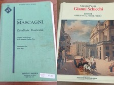 Puccini Gianni Schicchi, Mascagni Cavalleria Rusticana spartiti canto e piano