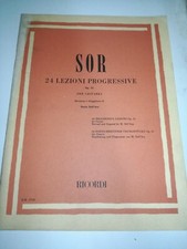 FERNANDO SOR 24 LEZIONI PROGRESSIVE PER CHITARRA OP 31 RICORDI