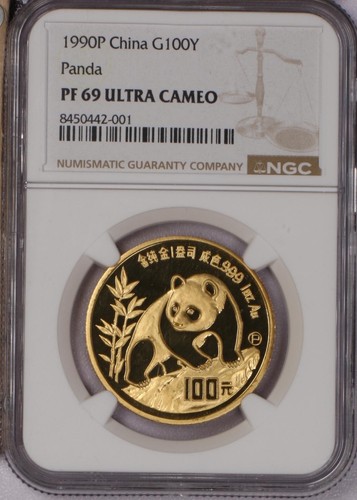 1990 gold panda - set, monete