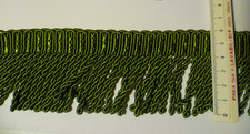 5 MT BORDO PASSAMANERIA VERDE FRANGIA H 6 CM COTONE / VISCOSA