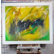 quadro moderno astratto dipinto a mano con cornice 100x70