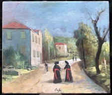 NINO CAFFE - olio su TAVOLA 20,5x18 - Certificato Pretini Prelati di Caffè