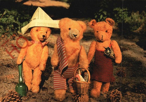 Picture postcard teddy bears - picture, postcard-:teddy
