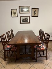 Tavolo Fratino In Legno Con Sei Sedie 200x90