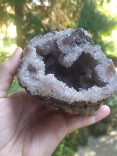 Geode quarzo ialino - di,