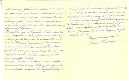 1952 roma lettera vincenzo - roma,