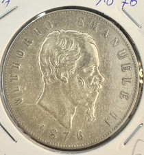 5 Lire 1876 R  Regno d'Italia