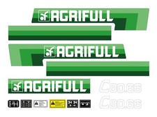 KIT ADESIVI TRATTORE AGRIFULL C 80 66 COMPLETO DI SIMBOLI E AVVERTENZE