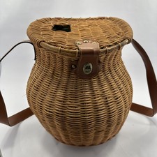 Cesto da pesca in vimini, classico raro, trota picnic vintage miglior regalo