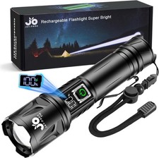 JAY PARK Torcia LED Potente Professionale 1000000 Lumen Ricaricabile 5000mAh 5