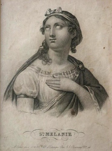 Incisione santa melania - incisione,