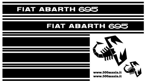 Fiat 500 serie adesivi - f/l/r,