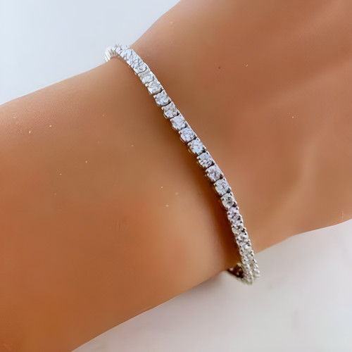 Bracciale tennis oro bianco - tennis,