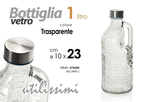 Bottiglia vetro trasparente - bottiglia,