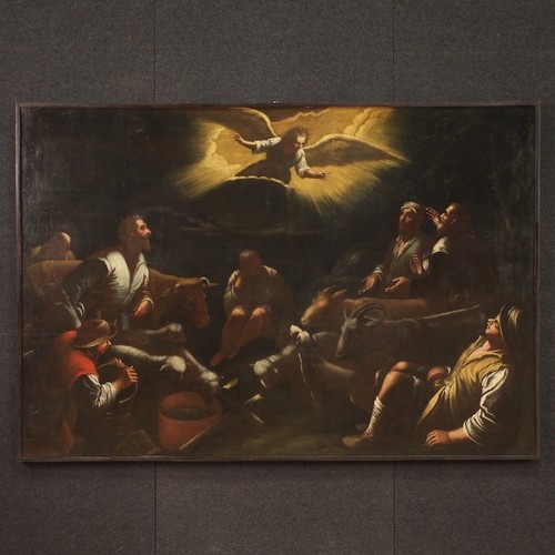 Antico dipinto bassano - bassano, pastori