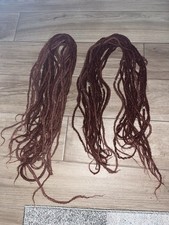 Dreadlocks Double Ended 60 cm doppio sottile Dreads capelli sintetici Ombre DE D