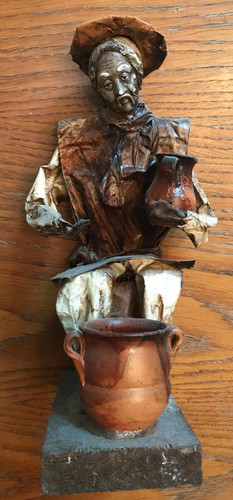 Scultura cartapesta vasaio