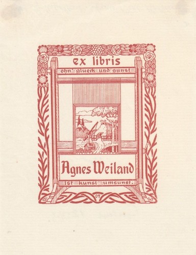 Exlibris bookplate klischee - exlibris,