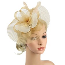 Cappello donna fascinatore elegante fantasia matrimonio festa fermacapelli piuma copricapo