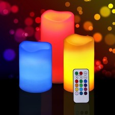 SET 3 CANDELE LED LUCE RGB