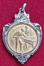 MEDAGLIA REGNO ITALIA ARGENTO CORNICE LIBERTY PREMIO GARA BILIARDO POOL SNOOKER