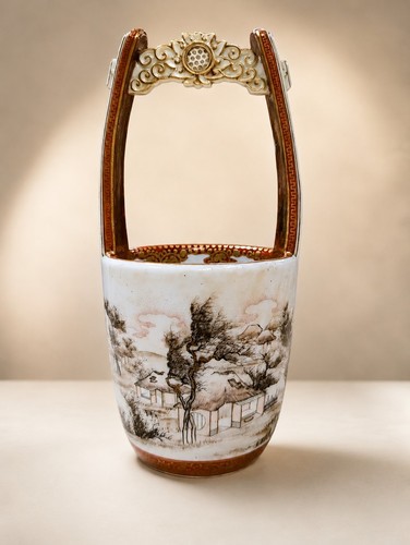 Vaso cestino porcellana - in,