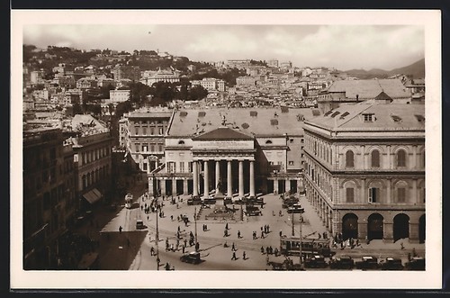 Cartolina genova piazza - cartolina, de